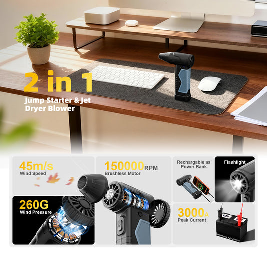2-in-1 jump starter & jet Dryer Blower